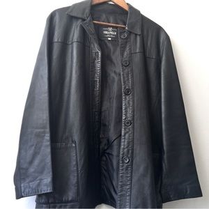 VERA PELLE authentic Italian leather women’s jacket. Size 48. Black.